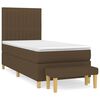 vidaXL Box Spring Bed with Mattress Dark Brown 90x200 cm Fabric