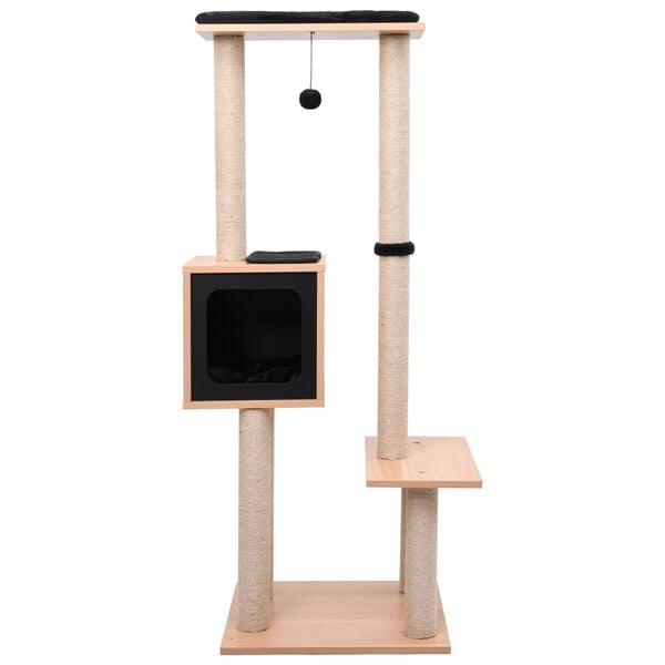vidaXL Cat Tree with Sisal Scratching Mat 129 cm