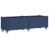 vidaXL Garden Planter with Wheels Blue Grey 160x50x54 cm PP
