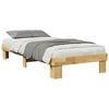 vidaXL Bed Frame without Mattress 75x190 cm Small Single Solid Wood Oak