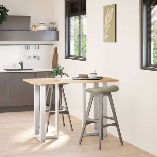 vidaXL Bar Table Legs T-Shaped&nbsp;2 pcs White 40x35x(90-91) cm Steel