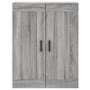 vidaXL Wall Mounted Cabinet Grey Sonoma 69.5x34x90 cm Engineered Wood