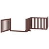 vidaXL Dog Gate with Door Foldable 6 Panels Brown 480 cm Poplar Wood