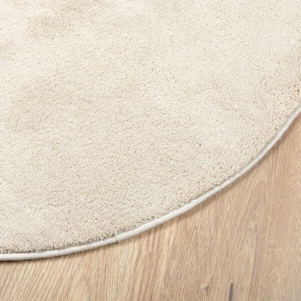 vidaXL Rug OVIEDO Short Pile Beige Ø 280 cm
