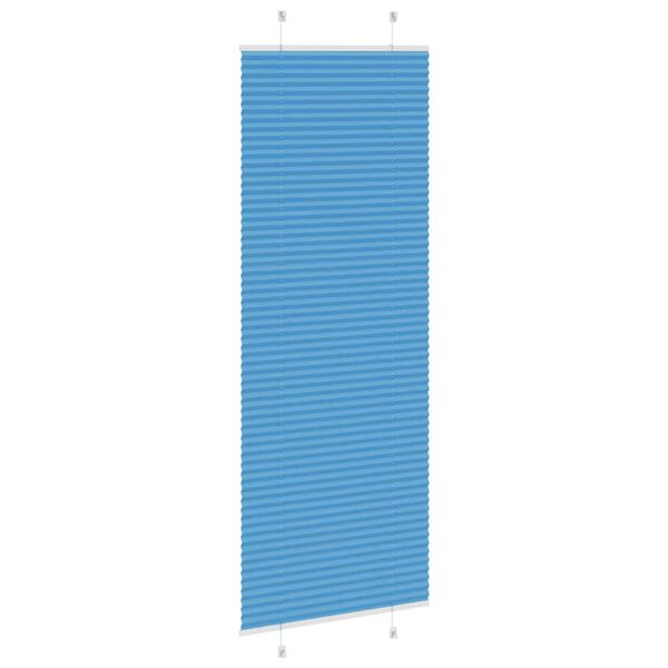 vidaXL Pleated Blind Blue 80x200 cm Fabric Width 79.4 cm Polyester
