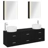 vidaXL Bathroom Furniture Set 5 pcs Black Oak