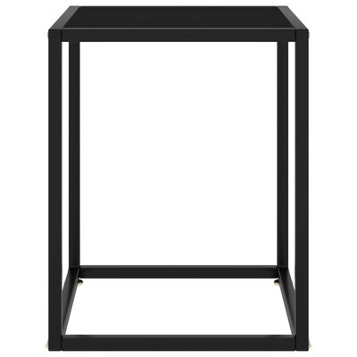 vidaXL Coffee Table Black with Black Glass 40x40x50 cm