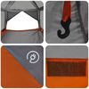 vidaXL Inner Tent with Roof Grey and Orange 300 x 300x 250 cm
