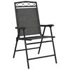 vidaXL Folding Garden Chairs 2 pcs Melange Grey Steel and Textilene