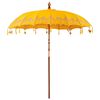 vidaXL Balinese Parasol Yellow 215 x 215 x 260 cm
