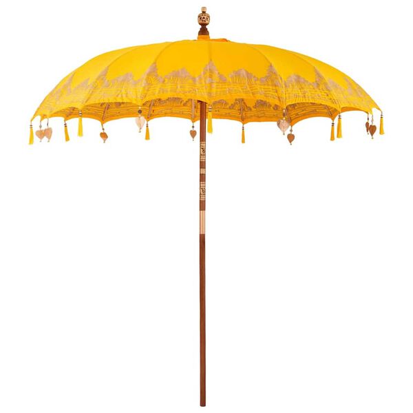 vidaXL Balinese Parasol Yellow 215 x 215 x 260 cm