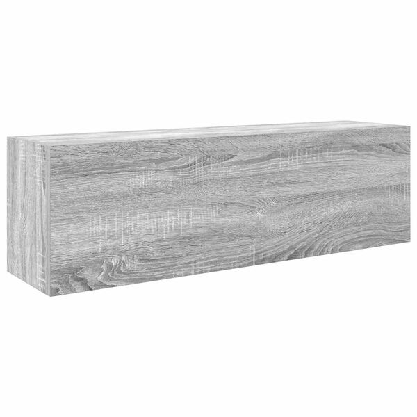 vidaXL Bathroom Wall Cabinet Grey Sonoma 100x25x30 cm Engineered Wood