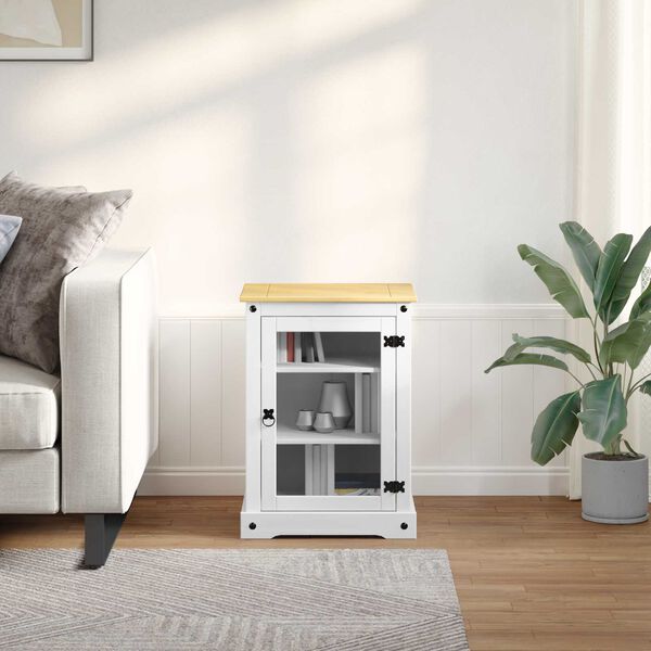 vidaXL HiFi cabinet White 60 x 50 x 82 cm Solid Pine Wood