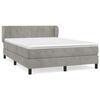 vidaXL Box Spring Bed with Mattress Light Grey 140x190 cm Velvet