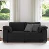 vidaXL Sofa Black 180 x 77 x 82 cm Fabric