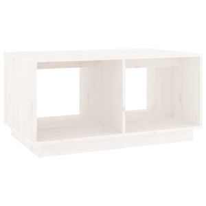 vidaXL Coffee Table White 80x50x40 cm Solid Wood Pine