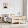 vidaXL Bed Frame with Headboard 140x190 cm Solid Wood Pine