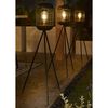 Luxform Solar LED Garden Light Lighthouse Tripod Copper and Black