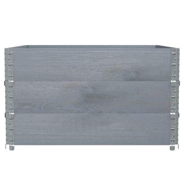 vidaXL Garden Planter Grey 100x100 cm Solid Wood Pine