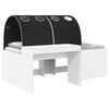 vidaXL Bed with Tunnel 4 pcs Artisian Oak and Black Engineered Wood