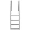 vidaXL 4-Step Dock/Pool Ladder Aluminium 167 cm