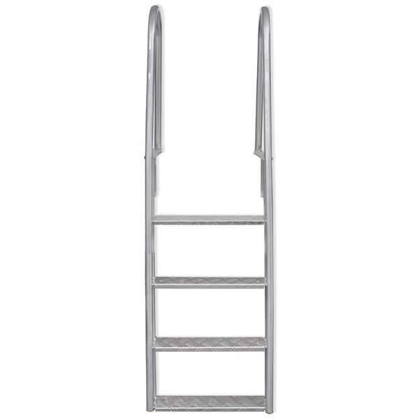 vidaXL 4-Step Dock/Pool Ladder Aluminium 167 cm