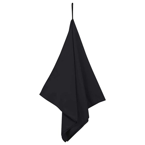 vidaXL Sports Towels 2 pcs Black 100 x 50 cm Polyester and polyamide