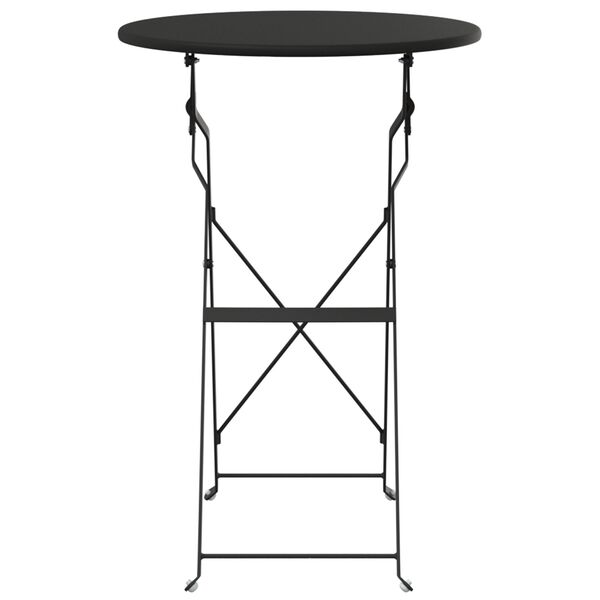 vidaXL Bistro Table Folding Anthracite Ø50x71 cm Powder-coated Steel