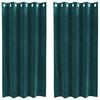 vidaXL Blackout Curtains 2 pcs Dark Green 140 x 175 cm Velvet