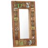 vidaXL Mirror with Buddha Cladding 50x80 cm Solid Reclaimed Wood