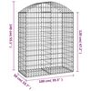 vidaXL Arched Gabion Basket 100x50x120/140 cm Galvanised Iron