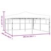 vidaXL Folding Gazebo with 2 Sidewalls 5x5 m Blue