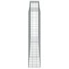 vidaXL Arched Gabion Baskets 8 pcs 400x50x220/240 cm Galvanised Iron