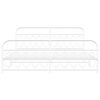 vidaXL Metal Bed Frame without Mattress with Footboard White 200x200cm