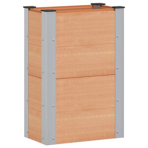 vidaXL Garden Raised Bed Brown 50 x 30 x 72 cm WPC and Aluminium