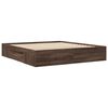 vidaXL Bed Frame without Mattress Brown Oak 200x200 cm Engineered Wood