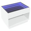 vidaXL Coffee Table with Infinity LED White 70x50x50 cm