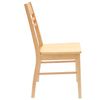 vidaXL Dining Chairs 2 pcs Natural 43 x 54 x 89 cm Solid Rubber Wood