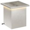 vidaXL Garden Planter with LED Silver 30 x 30 x 30 cm Stainless Steel
