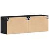 vidaXL TV Cabinets 2 pcs Black Oak 120x30x41 cm Engineered Wood