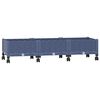 vidaXL Garden Planter with Wheels Blue Grey 120 x 40 x 33 cm PP