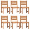 vidaXL 7 Piece Garden Dining Set Solid Wood Teak
