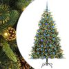 vidaXL Artificial Hinged Christmas Tree with Cones Green 180 cm