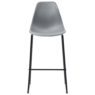 vidaXL Bar Chairs 4 pcs Grey Plastic