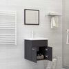 vidaXL Bathroom Furniture Set Grey Engineered Wood