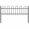 vidaXL Garden Fence Boxtel with Hoop Top Steel 181x60 cm Black