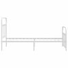 vidaXL Metal Bed Frame without Mattress with Footboard White 100x190cm