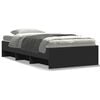 vidaXL Bed Frame without Mattress Black 100x200 cm Engineered Wood