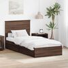 vidaXL Storage Bed with Drawer Brown Oak 90 x 190 cm Engineered Wood