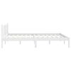 vidaXL Bed Frame without Mattress White Solid Wood 120x200 cm